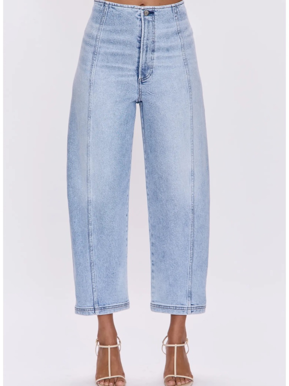 Pistola Blair Bandless High Waist Crop Barrel Jeans orig $178
